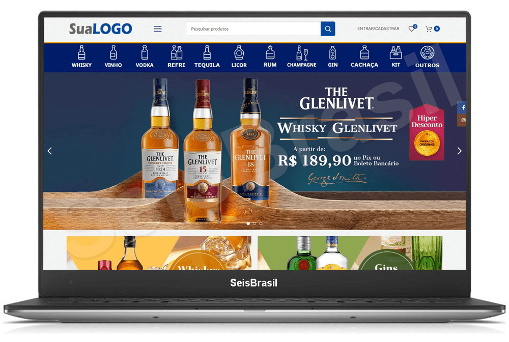 Loja Virtual Para Venda de Bebidas Online