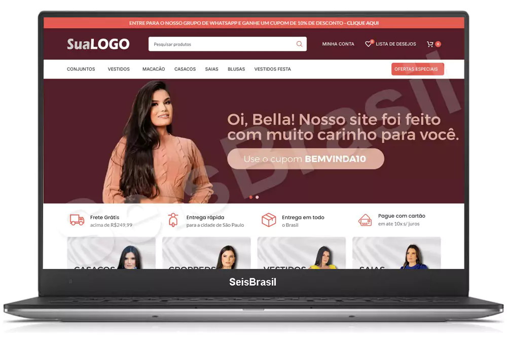 Loja Virtual Para Produtos do Vestuário e Acessórios